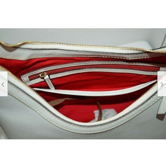 Dooney & Bourke Saffiano Italian Leather White Bag - Picture 10 of 12